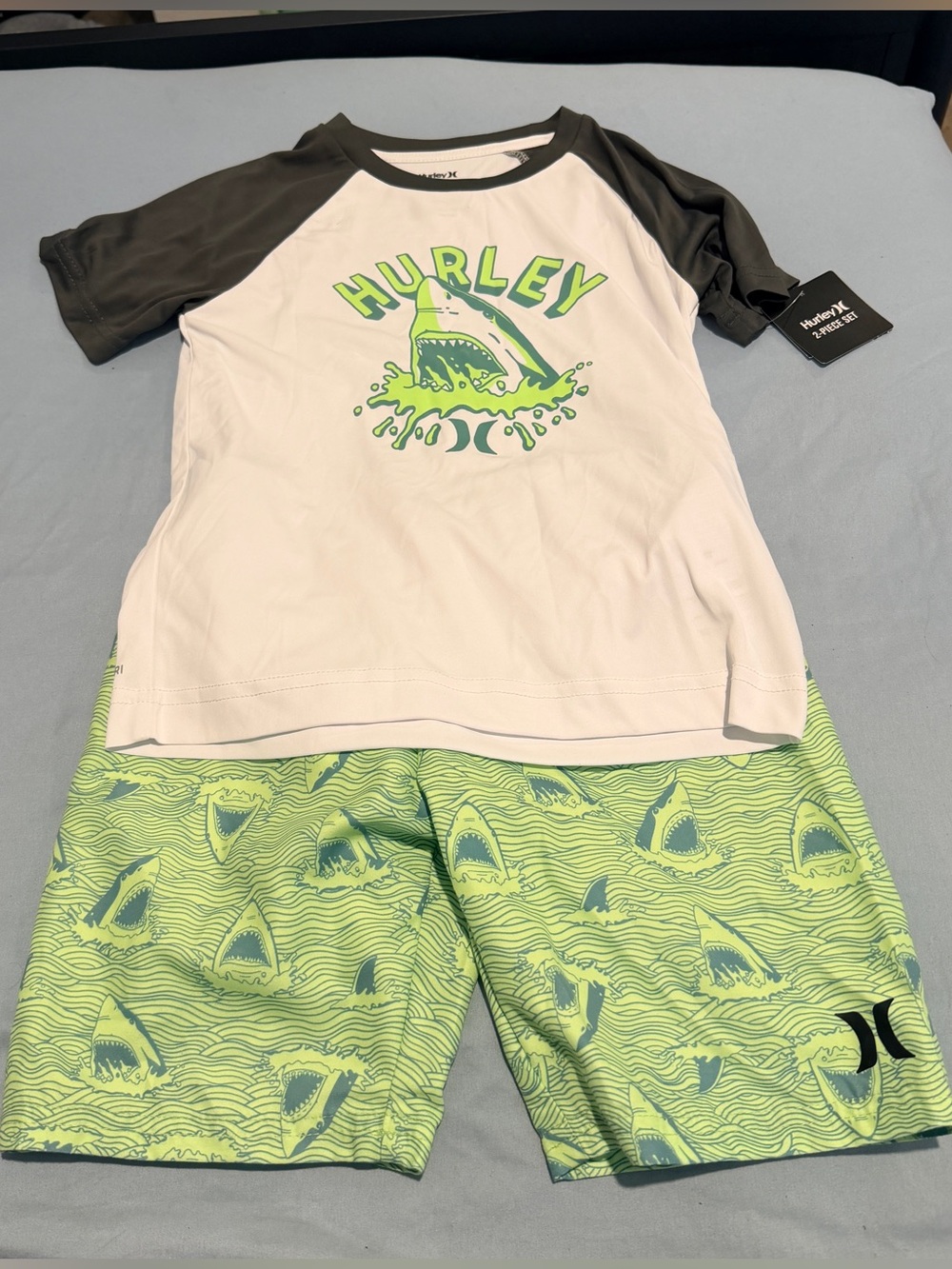 Hurley Boys 2-Piece Shark Swim Set – Size 6